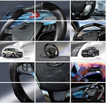 15 699 р. Анатомическое рулевое колесо Grand Premium (алькантара) Лада Веста 2180 седан дорестайлинг (2015-2023) (Без подогрева, На базе руля клиента). Увеличить фотографию 3