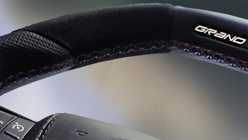 15 699 р. Анатомическое рулевое колесо Grand Sport (алькантара) Лада Гранта FL 2191 лифтбэк рестайлинг (2018-2024) (Без подогрева, На базе руля клиента). Увеличить фотографию 2