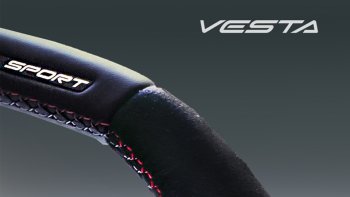 15 699 р. Анатомическое рулевое колесо Grand Sport (алькантара) Лада Веста 2180 седан дорестайлинг (2015-2023) (Без подогрева, На базе руля клиента). Увеличить фотографию 3