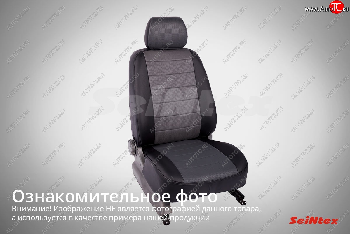 5 899 р. Чехлы для сидений (7 мест) Seintex (экокожа)  Лада Ларгус (2012-2024) (Серый)