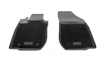 Комплект комбинированых ковриков в салон с повышенной износостойкостью (фургон) Unidec (полиуретан, текстиль) Лада (ваз) Ларгус (Largus) (2012-2021) дорестайлинг R90  (Черный)
