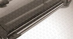 Алюминиевые пороги Slitkoff Luxe Black Лада Ларгус дорестайлинг R90 (2012-2021)