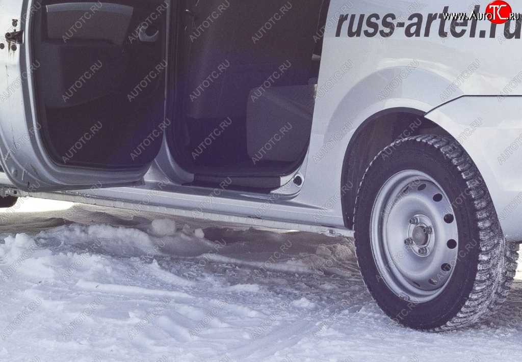 999 р. Задние накладки на порожки автомобиля (Cross) RA Лада Ларгус дорестайлинг R90 (2012-2021)