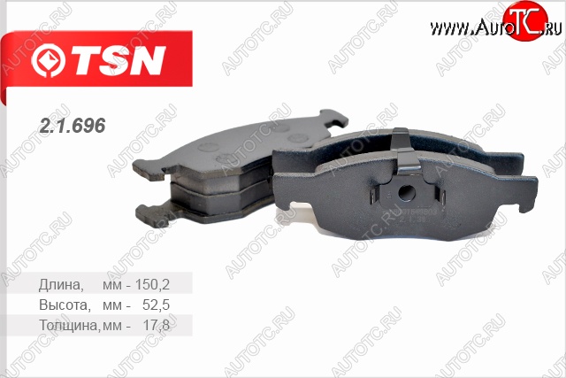 619 р. Комплект передних колодок дисковых тормозов (комплект 4 штуки) (с ABS) TSN Лада Ларгус рестайлинг R90 (2021-2024)