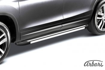 Порожки для ног Arbori Luxe Black Chevrolet Niva 2123 рестайлинг (2009-2020)