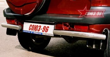 6 119 р. Защита заднего бампера из боковых уголков Souz-96 (d60)  Chevrolet Niva  2123 (2009-2020), Лада 2123 (Нива Шевроле) (2009-2021). Увеличить фотографию 1
