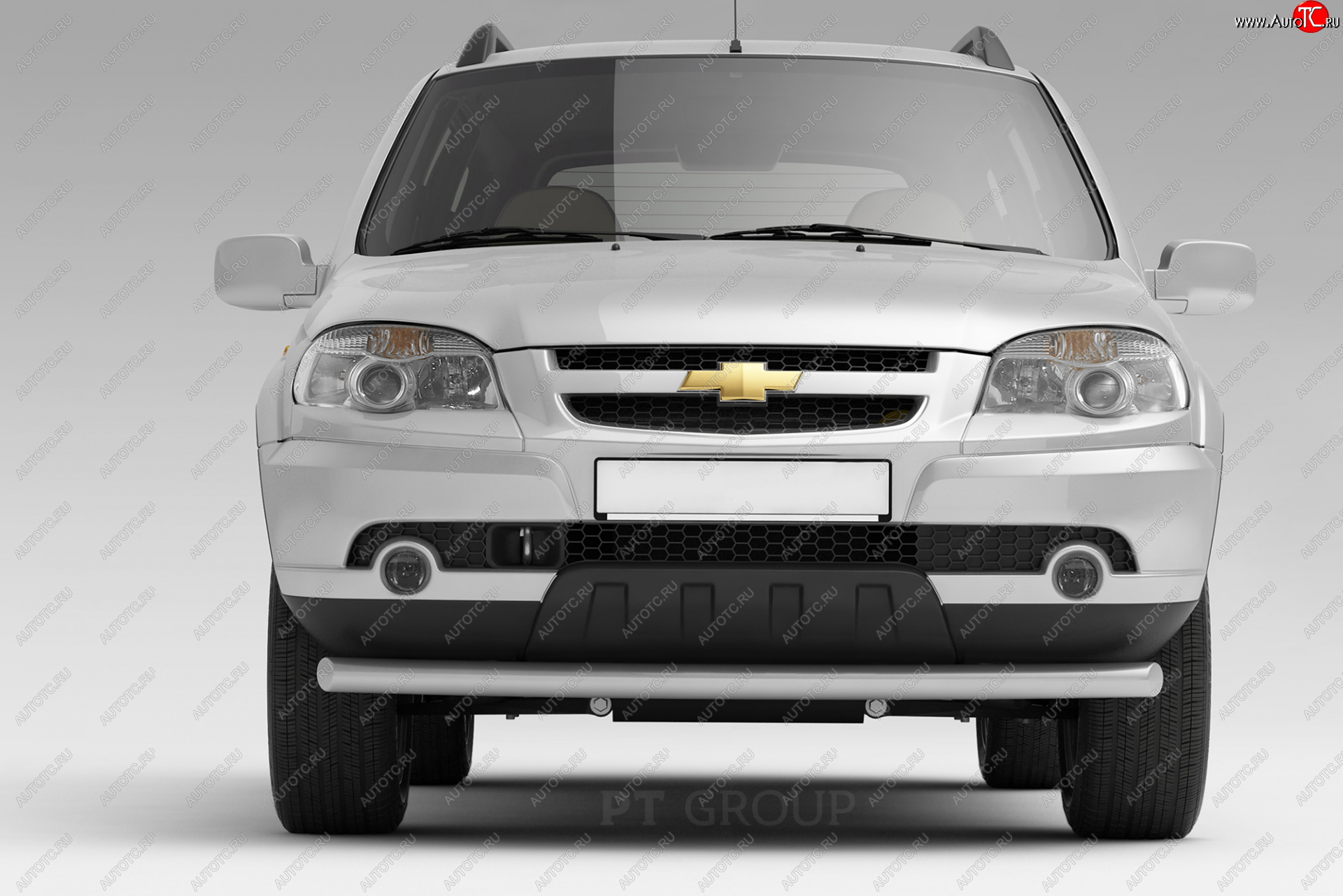 3 899 р. Защита переднего бампера Petroil Tuning (Ø63 мм)  Chevrolet Niva  2123 (2009-2020), Лада 2123 (Нива Шевроле) (2009-2021) (Сталь полимерным покрытием в цвет: серебристый❞Искра❝)