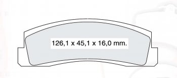 439 р. Колодка переднего дискового тормоза DAFMI INTELLI ВИС 23461 фургон, рестайлинг (2021-2024). Увеличить фотографию 3