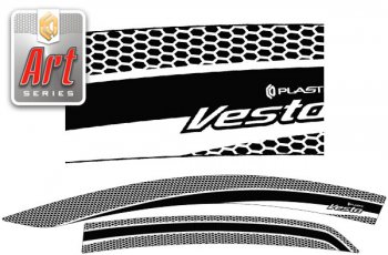 Дефлектора окон CA-Plastiс Лада (ваз) Веста (Vesta) ( 2180 седан,  NG 2180 седан) (2015-2024) 2180 седан, NG 2180 седан дорестайлинг, рестайлинг