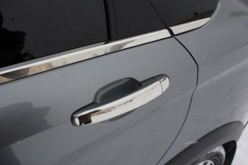 1 899 р. Хромированые накладки на ручки дверей CrTuning Лада Веста 2180 седан дорестайлинг (2015-2023). Увеличить фотографию 5