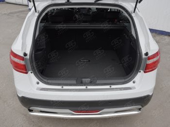 Накладка защитная на задний бампер Russtal Лада Веста 2180 седан дорестайлинг (2015-2023)  (поверхность зеркальная)