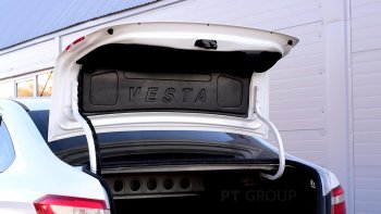 1 699 р. Внутренняя облицовка крышки багажника Petroil Tuning с надписью VESTA  Лада Веста  2180 седан (2015-2023). Увеличить фотографию 2