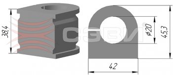 Комплект подушек (втулок) переднего стабилизатора СЭВИ-Эксперт Лада Веста Кросс 2181 универсал дорестайлинг (2017-2023)