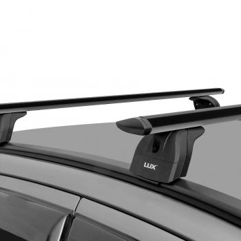 13 996 р. Багажник на крышу с низкими рейлингами сборе LUX  Лада XRAY - XRAY Cross (дуги аэро-трэвэл 110 см, с замком, черный). Увеличить фотографию 6