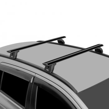 13 996 р. Багажник на крышу с низкими рейлингами сборе LUX  Лада XRAY - XRAY Cross (дуги аэро-трэвэл 110 см, с замком, черный). Увеличить фотографию 7