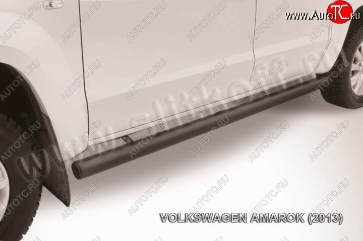 10 549 р. Защита порогов Slitkoff  Volkswagen Amarok (2009-2016) (Цвет: серебристый)