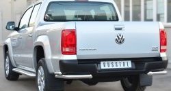 18 899 р. Защита заднего бампера (Ø63 и 42 мм, нержавейка) Russtal  Volkswagen Amarok (2009-2016). Увеличить фотографию 3