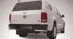 12 849 р. Защита заднего бампера из двух боковых уголков диаметром 57 мм Slitkoff  Volkswagen Amarok (2009-2016) (Цвет: нержавеющая полированная сталь). Увеличить фотографию 1