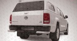 14 449 р. Защита заднего бампера из двух боковых уголков диаметром 76 мм Slitkoff  Volkswagen Amarok (2009-2016) (Цвет: нержавеющая полированная сталь). Увеличить фотографию 1