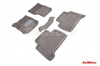 4 499 р. Комплект ворсовых ковриков в салон Seintex (3D, для комплектации с ворсовым полом))  Volkswagen Amarok (2009-2022) (Серый). Увеличить фотографию 1