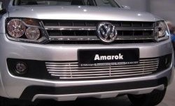 8 399 р. Декоративная вставка воздухозаборника Berkut Volkswagen Amarok дорестайлинг (2009-2016). Увеличить фотографию 2