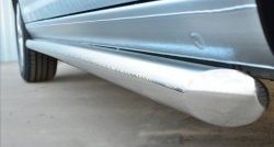 14 849 р. Защита порогов из круглой трубы диаметром 63 мм (рестайлинг) Russtal  Volkswagen Caddy  2K (2003-2010) (Защита порогов с со скосами на торцах (вариант 1)). Увеличить фотографию 3