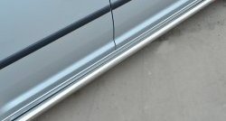 14 849 р. Защита порогов из круглой трубы диаметром 63 мм (рестайлинг) Russtal  Volkswagen Caddy  2K (2003-2010) (Защита порогов с со скосами на торцах (вариант 1)). Увеличить фотографию 6