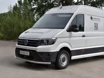 16 299 р. Защита переднего бампера (Ø63 мм, нержавейка) SLITKOFF  Volkswagen Crafter  2 (2017-2024). Увеличить фотографию 2