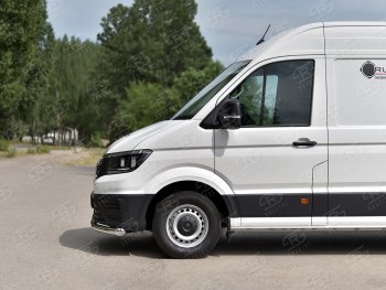 16 299 р. Защита переднего бампера (Ø63 мм, нержавейка) SLITKOFF  Volkswagen Crafter  2 (2017-2024). Увеличить фотографию 3