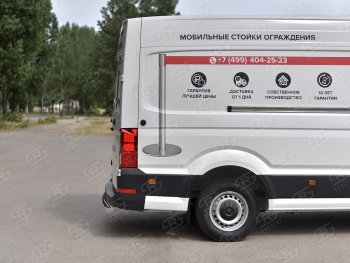 18 849 р. Защита заднего бампера (Ø76 мм, нержавейка) SLITKOFF Volkswagen Crafter 2 (2017-2024). Увеличить фотографию 2