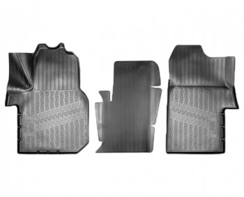 2 099 р. Коврики салонные Noplast (3D) Volkswagen Crafter 2 (2017-2024) (Черные). Увеличить фотографию 1