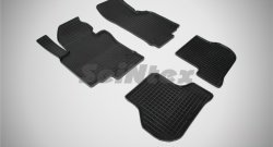4 599 р. Износостойкие коврики в салон с рисунком Сетка SeiNtex Premium 4 шт. (резина) Volkswagen Golf 5 хэтчбэк (2003-2009). Увеличить фотографию 1
