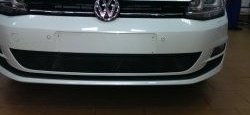 2 099 р. Сетка на бампер Russtal (черная) Volkswagen Golf 7 дорестайлинг, хэтчбэк 5 дв. (2012-2017). Увеличить фотографию 3