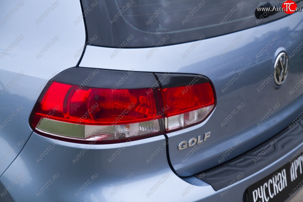 799 р. Реснички на фонари RA  Volkswagen Golf  6 (2008-2014) (Неокрашенные)