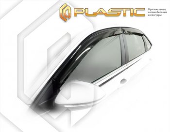 1 839 р. Дефлектора окон на CA-Plastic  Volkswagen Jetta  A7 (2018-2022) (Classic полупрозрачный, Без хром молдинга). Увеличить фотографию 1