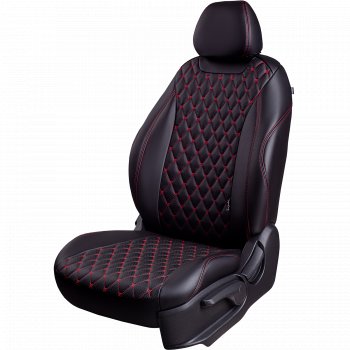 Чехлы для сидений Lord Autofashion Байрон (экокожа, 60/40, подлокотник, 3 Г-образных подголовника) Volkswagen Jetta A6 седан дорестайлинг (2011-2015)