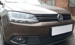 1 469 р. Сетка на бампер Russtal (черная)  Volkswagen Jetta  A6 (2011-2015). Увеличить фотографию 3