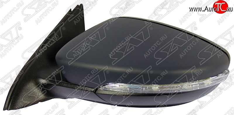 6 699 р. Боковое левое зеркало заднего вида SAT (поворотник, 8 контактов) Volkswagen Jetta A6 седан дорестайлинг (2011-2015) (Неокрашенное)