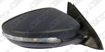 6 699 р. Боковое правое зеркало заднего вида SAT (поворотник, 8 контактов)  Volkswagen Jetta  A6 (2011-2018) (Неокрашенное). Увеличить фотографию 1