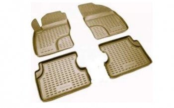 Комплект ковриков салона Element (полиуретан) Volkswagen (Волксваген) Passat (Пассат) ( B5,  B5.5) (1996-2005) B5, B5.5 седан дорестайлинг, седан рестайлинг  (Бежевые)