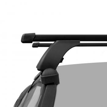 7 297 р. Багажник на крышу без рейлингов в сборе LUX  Volkswagen Passat  B6 (2005-2011) (поперечины прямоугольные 1.2 (цвет черный)). Увеличить фотографию 2