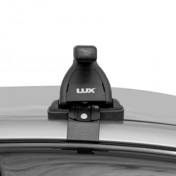 7 297 р. Багажник на крышу без рейлингов в сборе LUX  Volkswagen Passat  B6 (2005-2011) (поперечины прямоугольные 1.2 (цвет черный)). Увеличить фотографию 3