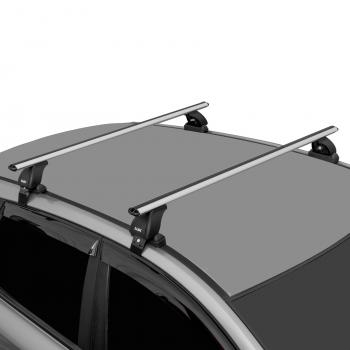8 497 р. Багажник на крышу без рейлингов в сборе LUX  Volkswagen Passat  B6 (2005-2011) (аэро-классик 1.2 (цвет серый)). Увеличить фотографию 1