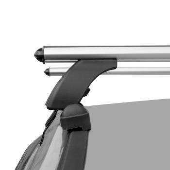 8 497 р. Багажник на крышу без рейлингов в сборе LUX  Volkswagen Passat  B6 (2005-2011) (аэро-классик 1.2 (цвет серый)). Увеличить фотографию 3