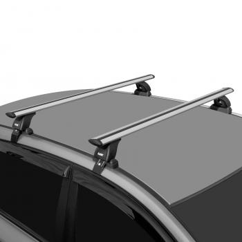 10 097 р. Багажник на крышу без рейлингов в сборе LUX  Volkswagen Passat  B6 (2005-2011) (аэро-трэвэл 1.2 (цвет серый)). Увеличить фотографию 1