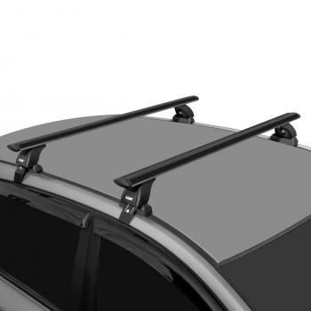 10 897 р. Багажник на крышу без рейлингов в сборе LUX  Volkswagen Passat  B6 (2005-2011) (аэро-трэвэл 1.2 (цвет черный)). Увеличить фотографию 1