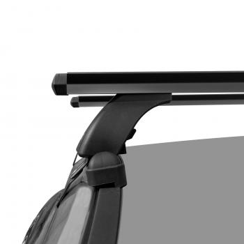 10 897 р. Багажник на крышу без рейлингов в сборе LUX  Volkswagen Passat  B6 (2005-2011) (аэро-трэвэл 1.2 (цвет черный)). Увеличить фотографию 3