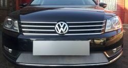 1 299 р. Сетка на бампер Russtal (хром)  Volkswagen Passat  B7 (2010-2015). Увеличить фотографию 1