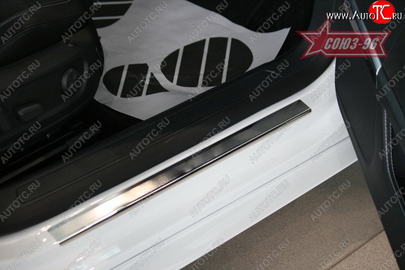 2 744 р. Накладки на внутренние пороги Souz-96 (без логотипа) Volkswagen Passat CC дорестайлинг (2008-2012)