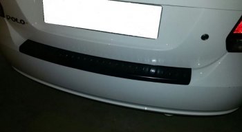 579 р. Накладка защитная на верх заднего бампера АртФорм Volkswagen Polo 5 седан дорестайлинг (2009-2015). Увеличить фотографию 1